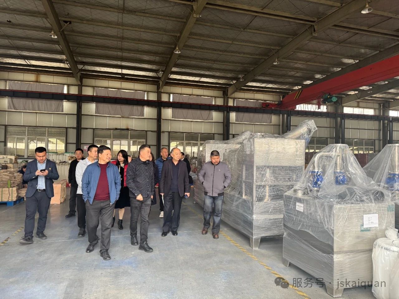 白马镇政协领导率领全镇政协委员莅临江苏凯泉视察指导